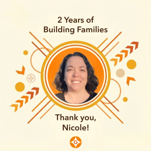 Today is Nicole's 2nd anniversary at Golden! As a Program Manager, Nicole has brought dedication, positivity, and genuine care to every journey she manages.⁠

Over the past two years, Nicole has become an integral part of the Golden team, guiding Intended Parents and Surrogates through every step of their journeys with compassion and expertise. Her ability to build meaningful relationships while coordinating the complex details of surrogacy has helped create countless families. Nicole's enthusiasm for her work and her commitment to supporting others shine through in everything she does.

Golden Surrogacy is so lucky to have Nicole on our team, and we are grateful for all she's accomplished these past two years. Thank you, Nicole!⁠

#WorkAnniversary#EmployeeRecognition #CompanyCulture #PeopleFirst #GoldenSurrogacy